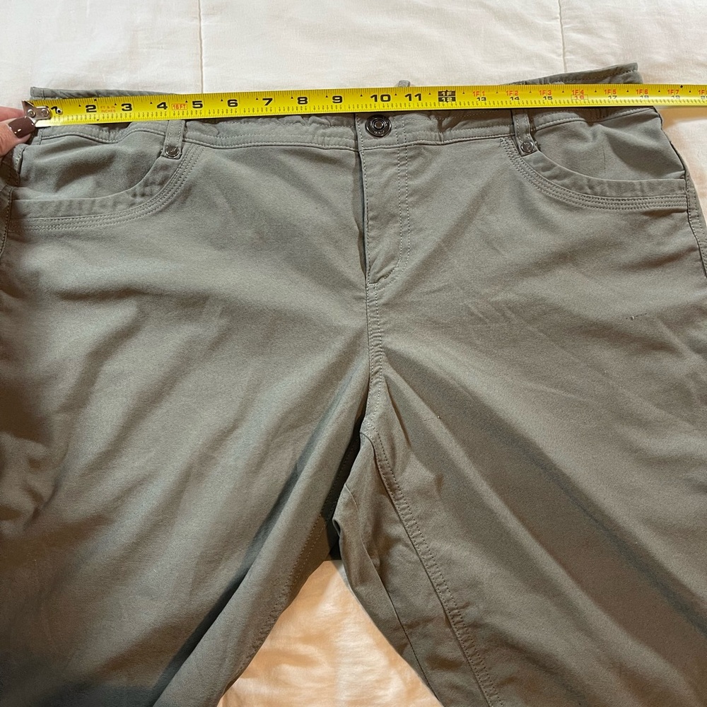 Kuhl Hiking Pants Gray/Green Women's Sz 16 Side Pocket Ruched/Gather RN #108846 - Picture 14 of 15